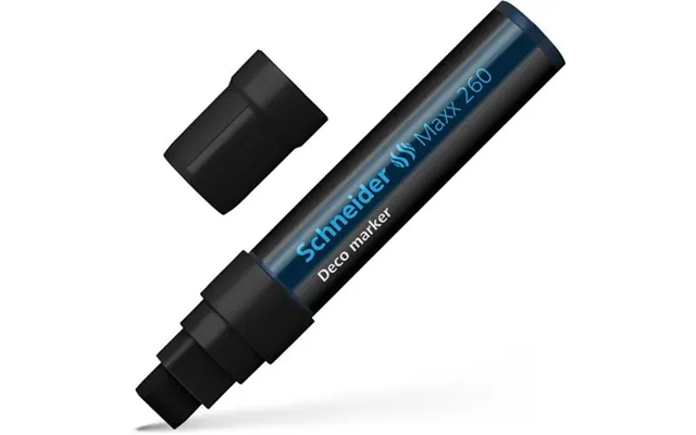 Schneider Maxx 260 Chalk Marker Odourless Liquid Chalk Chisel Tip 5mm-15mm Line Width Black Pack 5 - 126001