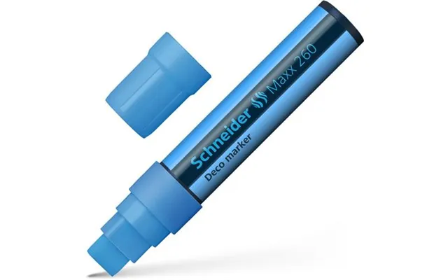 Schneider Maxx 260 Chalk Marker Odourless Liquid Chalk Chisel Tip 5mm-15mm Line Width Blue Pack 5 - 126010