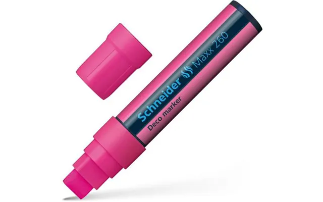 Schneider Maxx 260 Chalk Marker Odourless Liquid Chalk Chisel Tip 5mm-15mm Line Width Pink Pack 5 - 126009