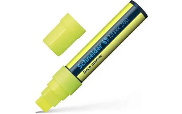 Schneider Maxx 260 Chalk Marker Odourless Liquid Chalk Chisel Tip 5mm-15mm Line Width Yellow Pack 5 - 126005