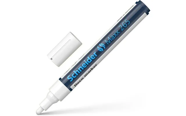 Schneider Maxx 265 Chalk Marker Bullet Tip 2mm-3mm Line White Pack 10 - 126549 product image