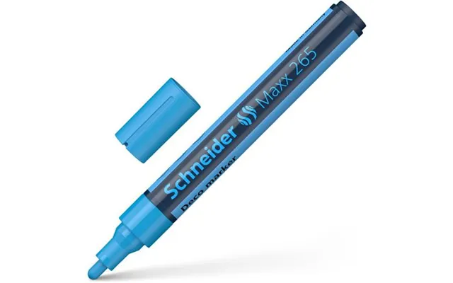 Schneider Maxx 265 Chalk Marker Odourless Liquid Chalk Bullet Tip 2mm-3mm Line Width Blue Pack 10 - 126510