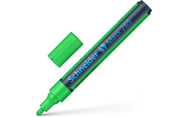 Schneider Maxx 265 Chalk Marker Odourless Liquid Chalk Bullet Tip 2mm-3mm Line Width Green Pack 10 - 126511