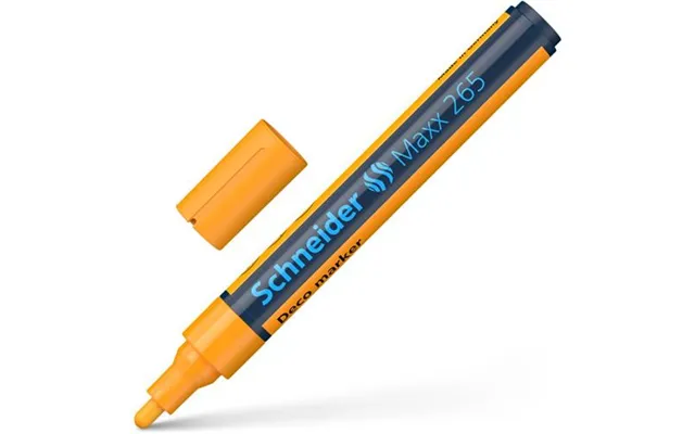 Schneider Maxx 265 Chalk Marker Odourless Liquid Chalk Bullet Tip 2mm-3mm Line Width Orange Pack 10 - 126506