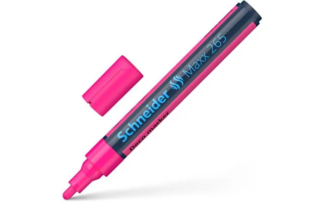 Schneider Maxx 265 Chalk Marker Odourless Liquid Chalk Bullet Tip 2mm-3mm Line Width Pink Pack 10 - 126509