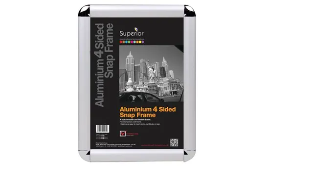 Seco A4 Snap Frame With Round Corners 25mm Silver - Rounda4