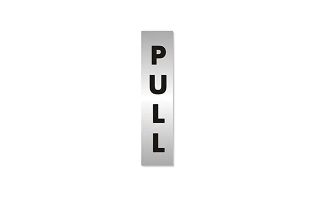 Seco Acrylic Pull Door Sign Brushed Aluminium Composite 190 X 45mm - Bac127-45x190