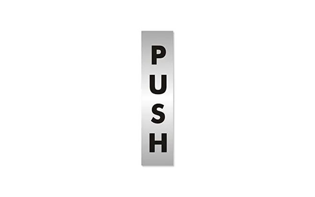 Seco Acrylic Push Door Sign Brushed Aluminium Composite 190 X 45mm - Bac126-45x190
