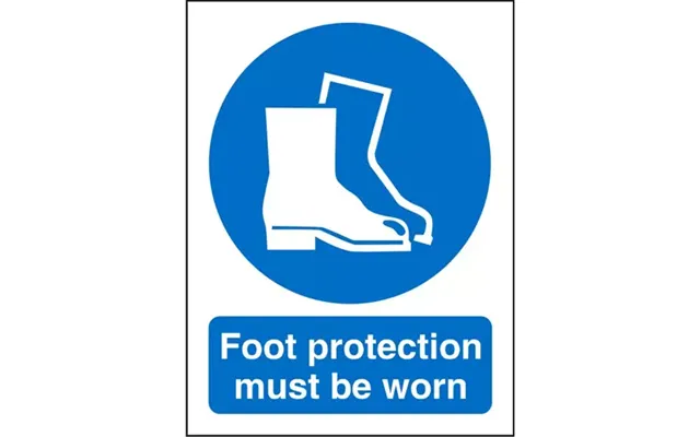 Seco Mandatory Safety Sign Foot Protection Must Be Worn Semi Rigid Plastic 150 X 200mm - M003srp150x200