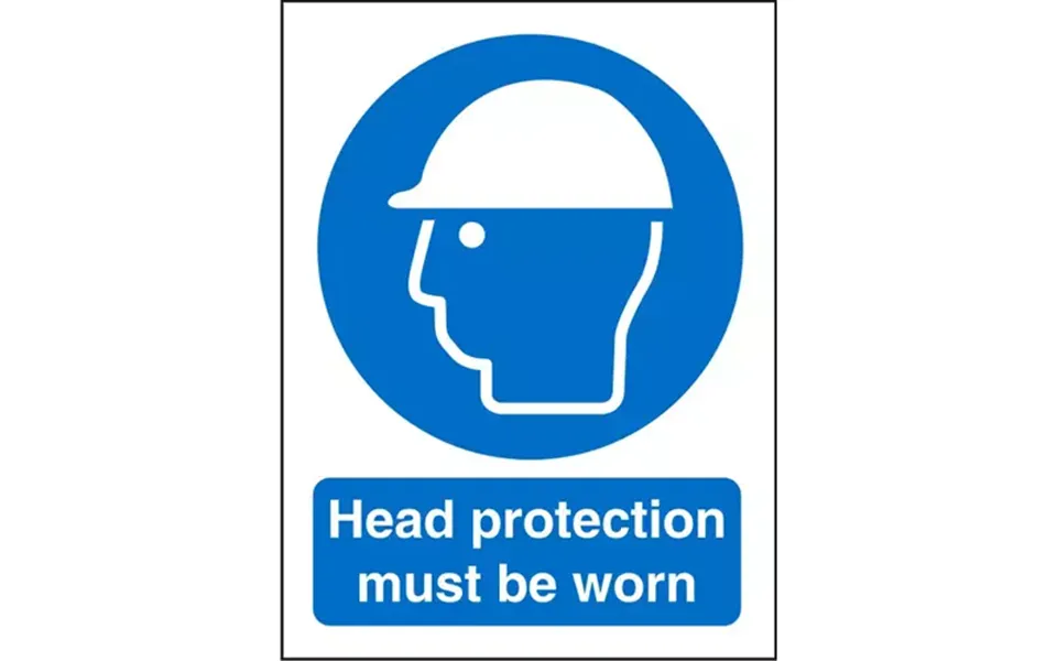 Seco Mandatory Safety Sign Head Protection Must Be Worn Semi Rigid Plastic 150 X 200mm - M005srp150x200