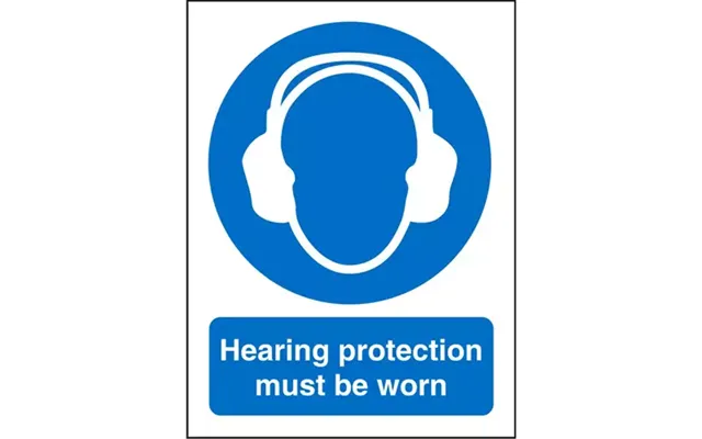 Seco Mandatory Safety Sign Hearing Protection Must Be Worn Semi Rigid Plastic 150 X 200mm - M002srp150x200