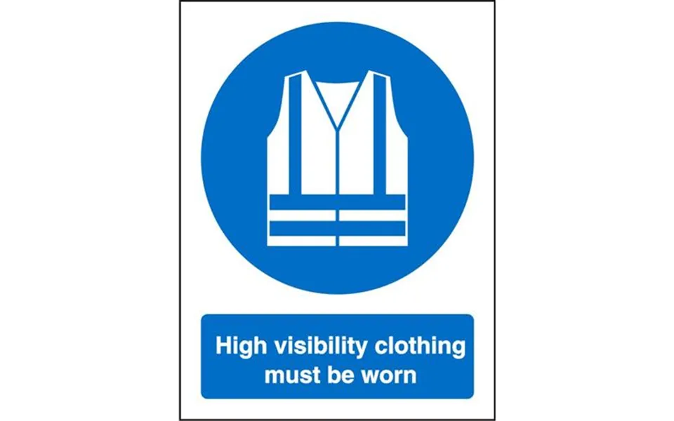 Seco Mandatory Safety Sign High Visibility Clothing Must Be Worn Semi Rigid Plastic 150 X 200mm - M162srp150x200