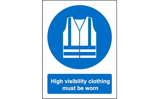 Seco Mandatory Safety Sign High Visibility Clothing Must Be Worn Semi Rigid Plastic 150 X 200mm - M162srp150x200