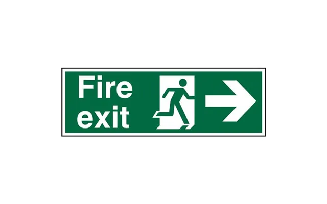 Seco Safe Procedure Safety Sign Fire Exit Man Running And Arrow Pointing Right Semi Rigid Plastic 450 X 150mm - Sp121srp