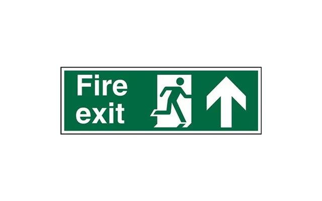 Seco Safe Procedure Safety Sign Fire Exit Man Running And Arrow Pointing Up Self Adhesive Vinyl 450 X 150mm - Sp129sav-4