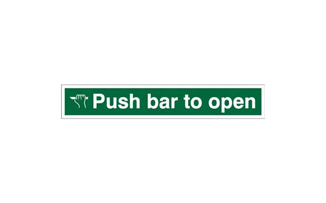 Seco Safe Procedure Safety Sign Push Bar To Open Semi Rigid Plastic 300 X 50mm - Sp127srp300x50