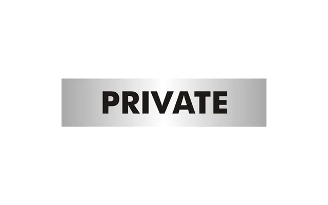 Seco Sliding Sign Private Reversed Printed Acrylic Door Sign Brushed Aluminium Composite 190 X 45mm - Bac116