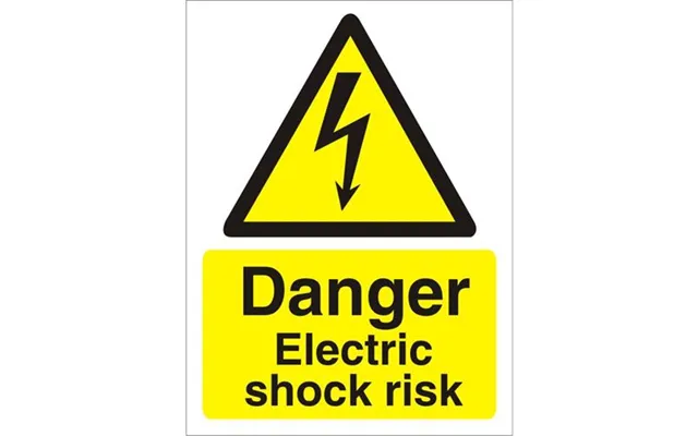Seco Warning Safety Sign Danger Electric Shock Risk Semi Rigid Plastic 150 X 200mm - W0258srp150x200