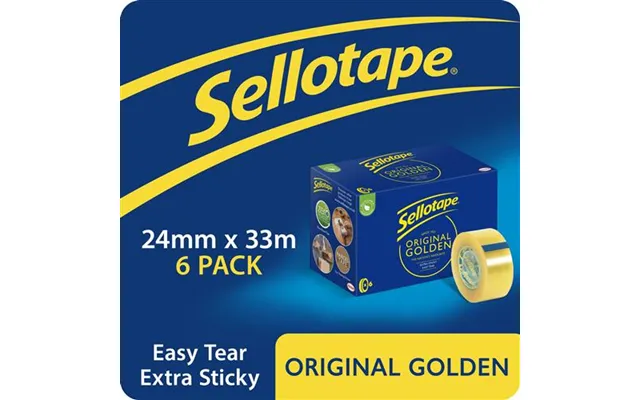 Sellotape 1443254 Stationery Tape 33 M Gold 6 Pc S