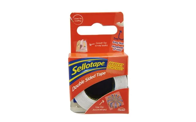 Sellotape Easy Peel Extra Strong Double Sided Tape 15mm X 5m Pack 12 - 1445293