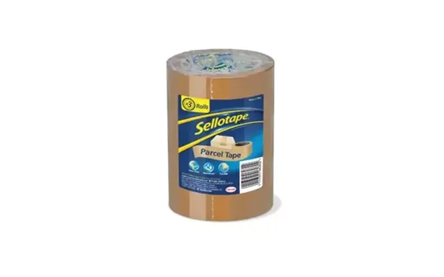 Sellotape Parcel Tape Buff 48mm X 50m Pack 3 - 2862929