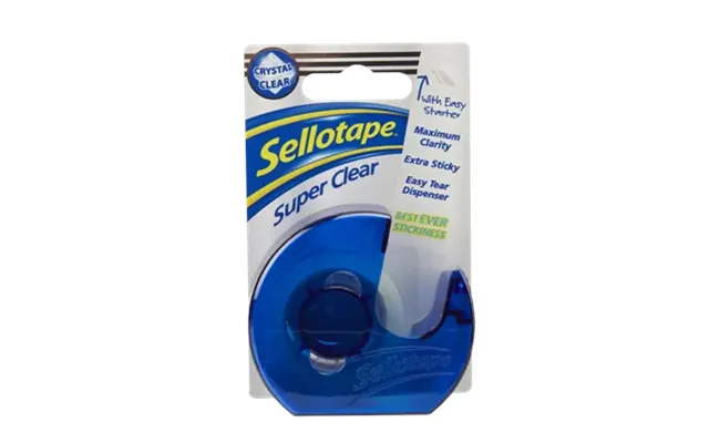 Sellotape Super Clear Tape And Dispenser 18mm X 15m Pack 6 - 1765966