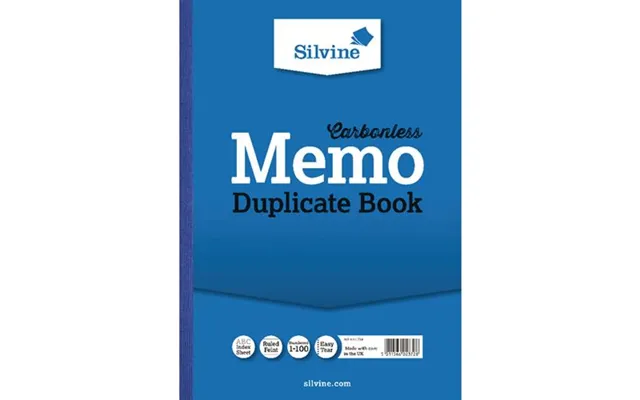 Silvine A4 Duplicate Book Carbonless Ruled 1-100 Taped Cloth Binding 100 Sets Pack 3 - 714
