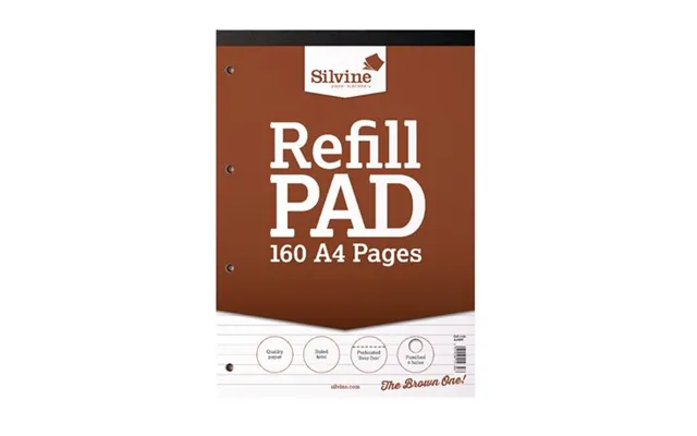 Silvine A4 Refill Pad Ruled 160 Pages Brown Pack 6 - A4rpf