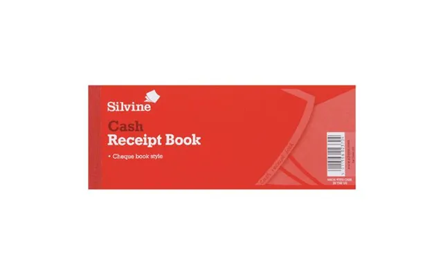 Silvine Receipt Book 80x202mm 40 Receipts Red Pack 36 - 233