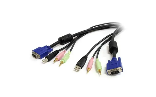 Startech.com 6 Ft 4-in-1 Usb Vga Kvm Switch Cable With Audio And Microphone