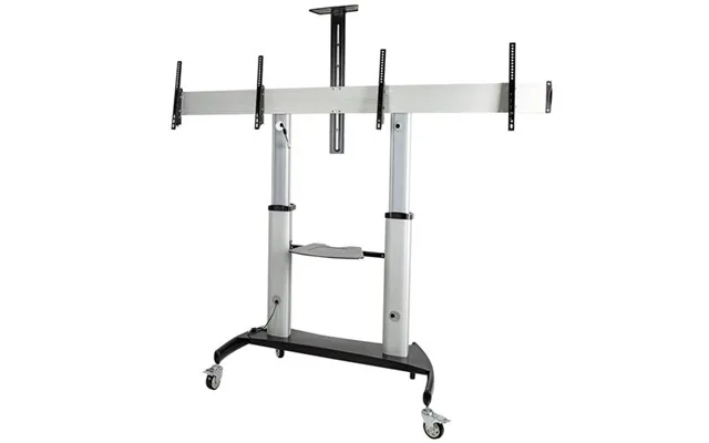 Startech.com Dual Tv Cart For 37-60in Vesa Tvs Up To 110lb 50kg Each - Height Adjustable Tv Mount Mobile Display Cart W 