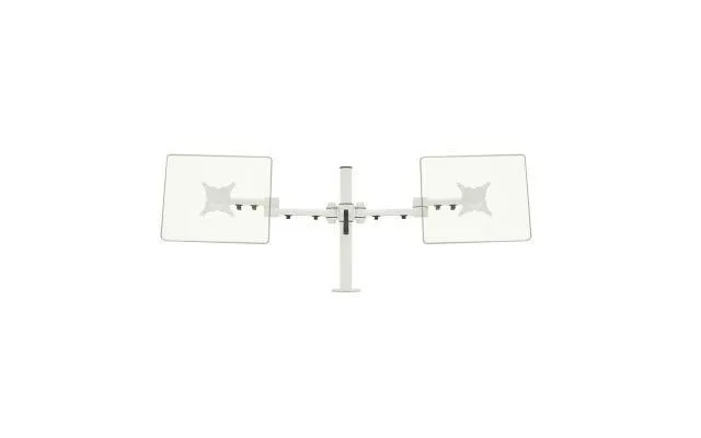 Stream Dual Desk Mount For Screens Up To 30 Diagonal Max Weight 40kg - White