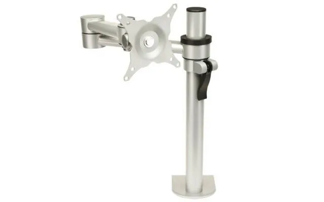 Stream Single Desk Mount Height Adjustable For Screens Up To 36 Max Weight 20kg - Black Grey