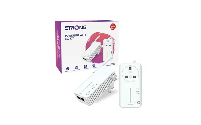 Strong Powerlwf600duouk Av600 Wi-fi Passthrough Powerline Kit 2 Pack