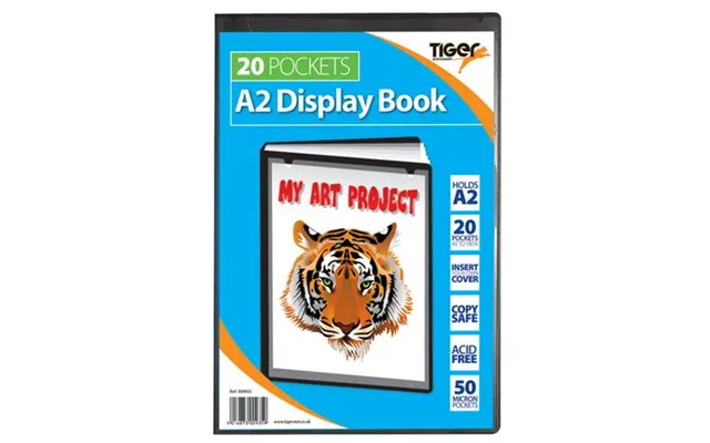 Tiger A2 Presentation Display Book 20 Pocket Black - 300935