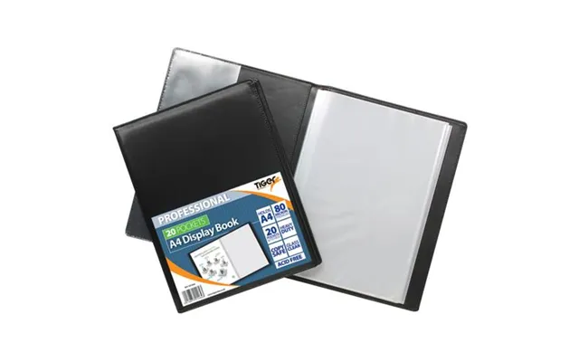 Tiger A4 Professional Display Book 20 Pocket Black - 301464