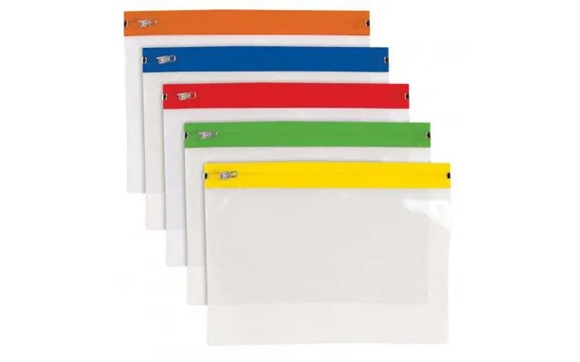 Tiger Polythene Zippy Bags A5 Assorted Colour Zips Pack 25 - 302140