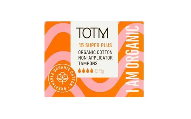 Totm Organic Cotton Non-applicator Tampon Super Pack 15 - 0606009 product image