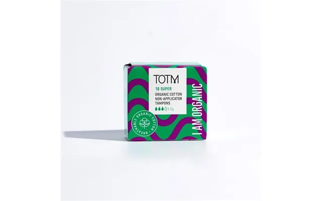 Totm Organic Cotton Non-applicator Tampon Super Pack 18 - 0606008 product image