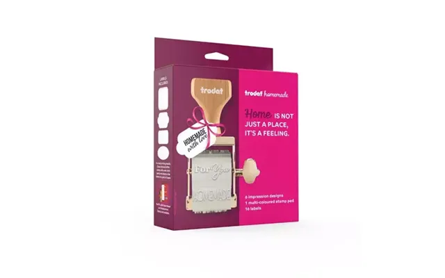 Trodat Homemade Stamp Set With Multi-coloured Ink Pad And 16 Assorted Label Stickers - 205071