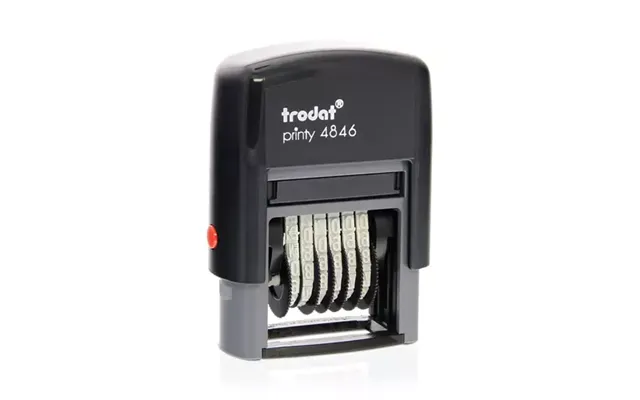 Trodat Printy 4846 Self Inking Number Stamp 27x4mm Black Ink - 211619