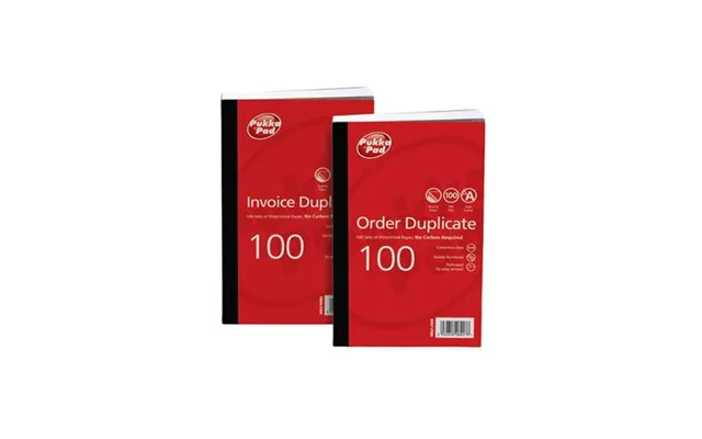 Valuex 210x130mm Duplicate Invoice Book Carbonless 1-100 Taped Cloth Binding 100 Sets Pack 5 - 6908-frm