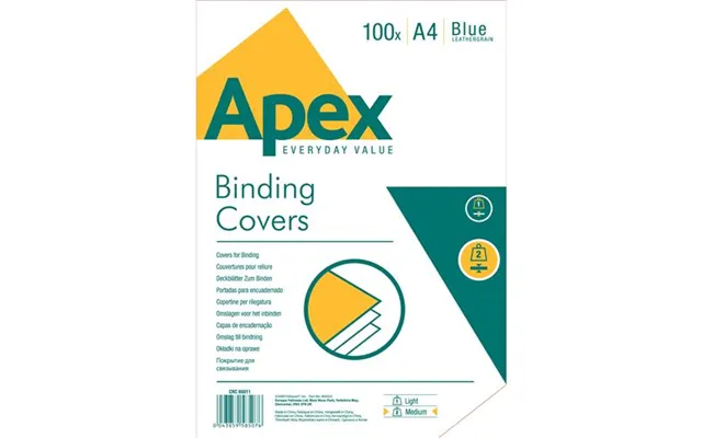 Valuex Binding Cover Leathergrain A4 250gsm Blue Pack 100 6501101