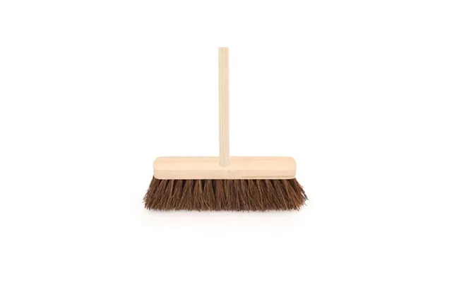 Valuex Broom Head Stiff Bassine 12 Inches Wide Fitted With 4 Foot Wooden Handle - 0906214 product image