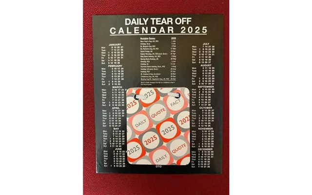 Valuex Daily Tear Off Desk Calendar 184 X 149mm 2026 - Dto