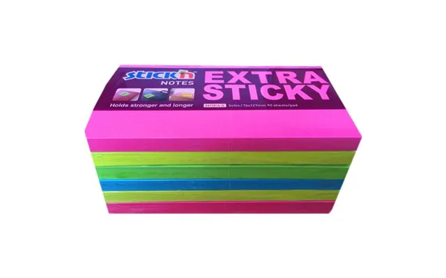 Valuex Extra Sticky Notes 76x127mm 90 Sheets Neon Colours Pack 6 21687 product image