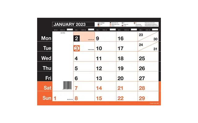 Valuex Monthly Memo Calendar A3 2026 - A3m
