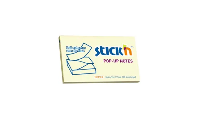 Valuex Stickn Pop-up Sticky Notes 76x127mm 100 Sheets Yellow Pack 12 21396