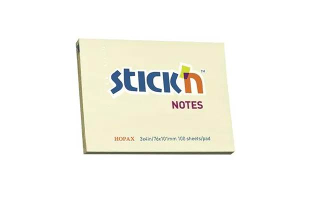 Valuex Stickn Sticky Notes 76x101mm 100 Sheets Pastel Yellow Pack 12 21008