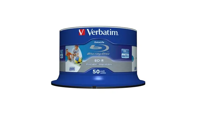 Verbatim 43812 Blank Blu-ray Disc Bd-r 25 Gb 50 Pc S
